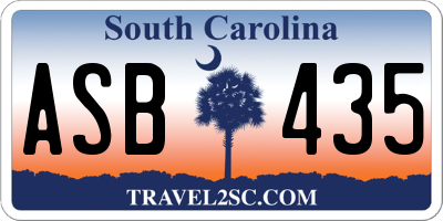 SC license plate ASB435