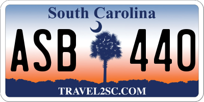 SC license plate ASB440