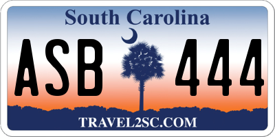 SC license plate ASB444