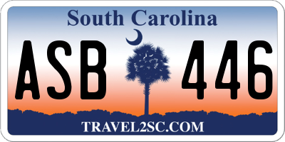 SC license plate ASB446