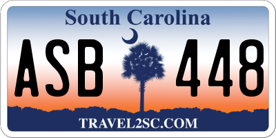 SC license plate ASB448