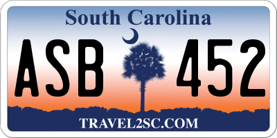 SC license plate ASB452