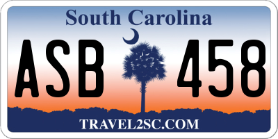 SC license plate ASB458
