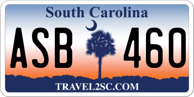 SC license plate ASB460