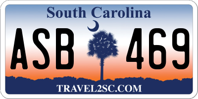 SC license plate ASB469
