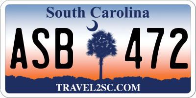 SC license plate ASB472