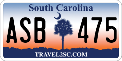 SC license plate ASB475