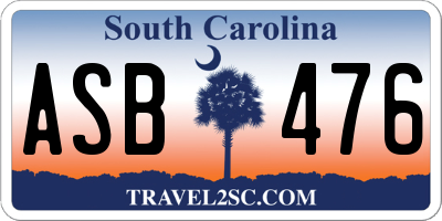 SC license plate ASB476