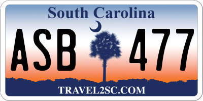 SC license plate ASB477