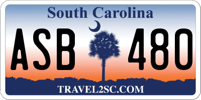 SC license plate ASB480