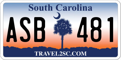 SC license plate ASB481