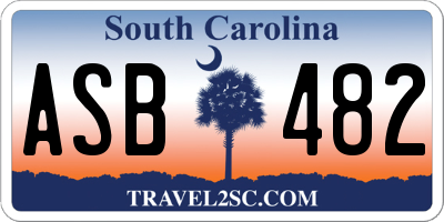 SC license plate ASB482