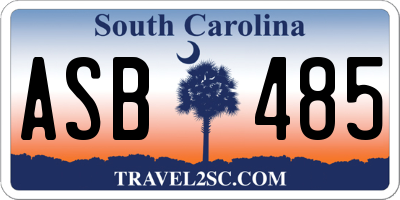 SC license plate ASB485