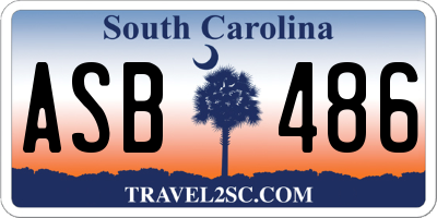 SC license plate ASB486