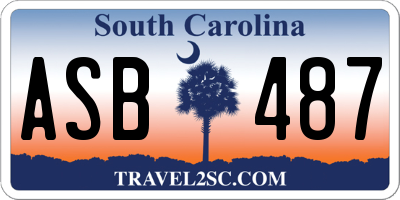 SC license plate ASB487