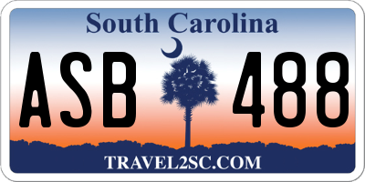 SC license plate ASB488