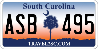 SC license plate ASB495