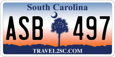 SC license plate ASB497