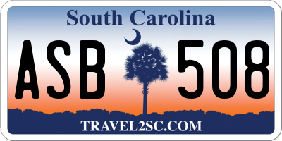 SC license plate ASB508