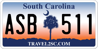 SC license plate ASB511