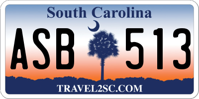 SC license plate ASB513