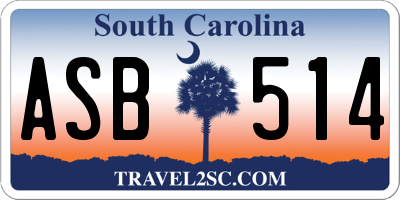 SC license plate ASB514