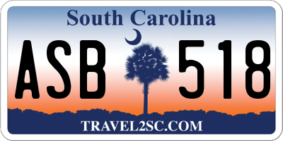 SC license plate ASB518