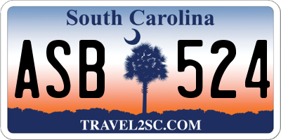 SC license plate ASB524