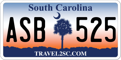 SC license plate ASB525