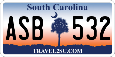 SC license plate ASB532