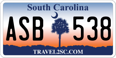 SC license plate ASB538