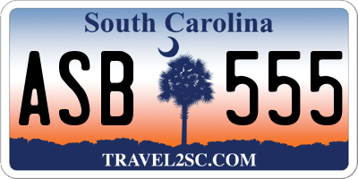 SC license plate ASB555