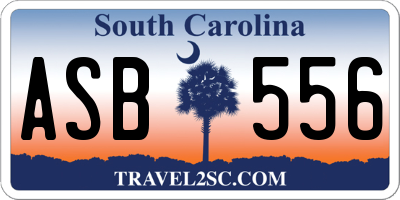 SC license plate ASB556