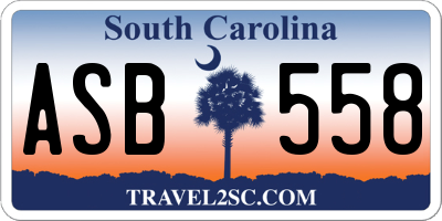 SC license plate ASB558