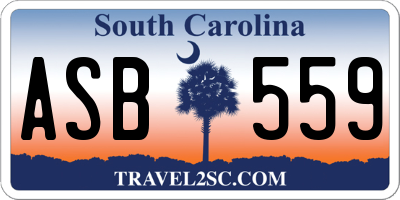 SC license plate ASB559