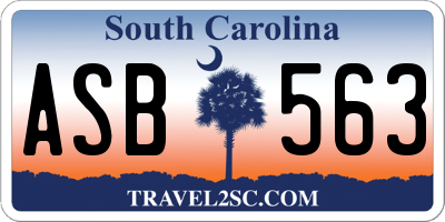 SC license plate ASB563