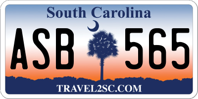 SC license plate ASB565