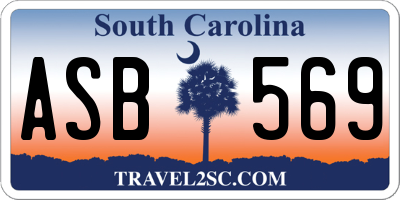 SC license plate ASB569