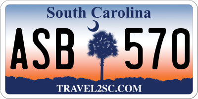 SC license plate ASB570
