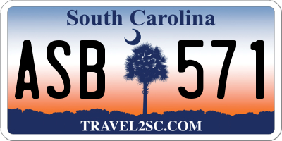 SC license plate ASB571