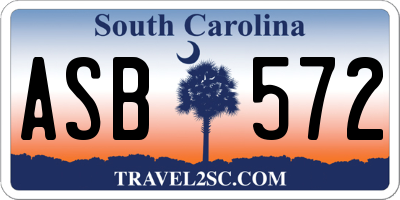 SC license plate ASB572