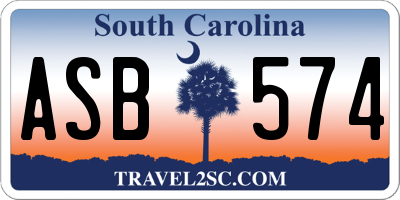 SC license plate ASB574