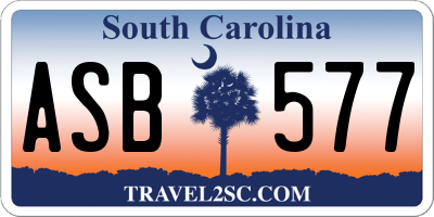 SC license plate ASB577