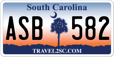SC license plate ASB582