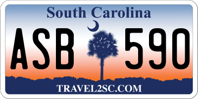 SC license plate ASB590