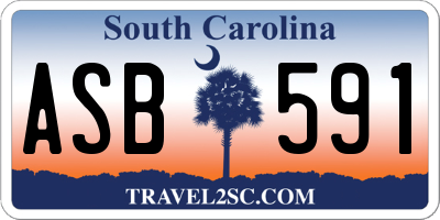 SC license plate ASB591