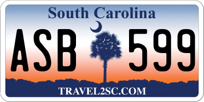 SC license plate ASB599