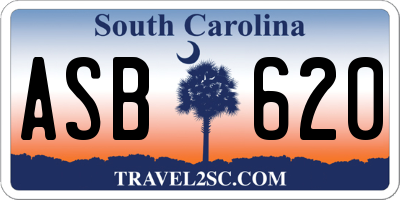 SC license plate ASB620