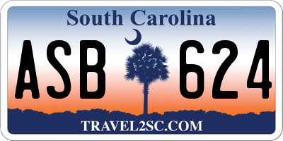 SC license plate ASB624