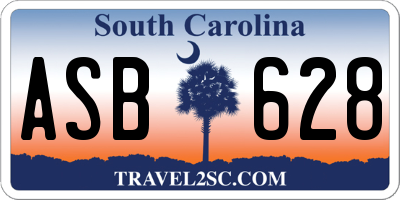 SC license plate ASB628